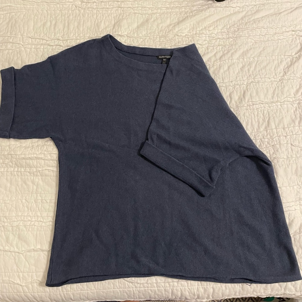 Slouchy short sleeved Eileen Fisher sweater